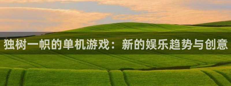 高德娱乐注册官方登录app：独树一帜的单机游戏：新的娱乐趋势